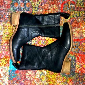 Kork-Ease Jewel Size 7 1/2 Black Mid-Calf Boot